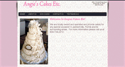 Desktop Screenshot of angiescakesetc.com